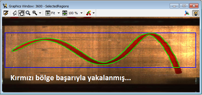 Kırmızı çizgiler başarıyla yakalanmış